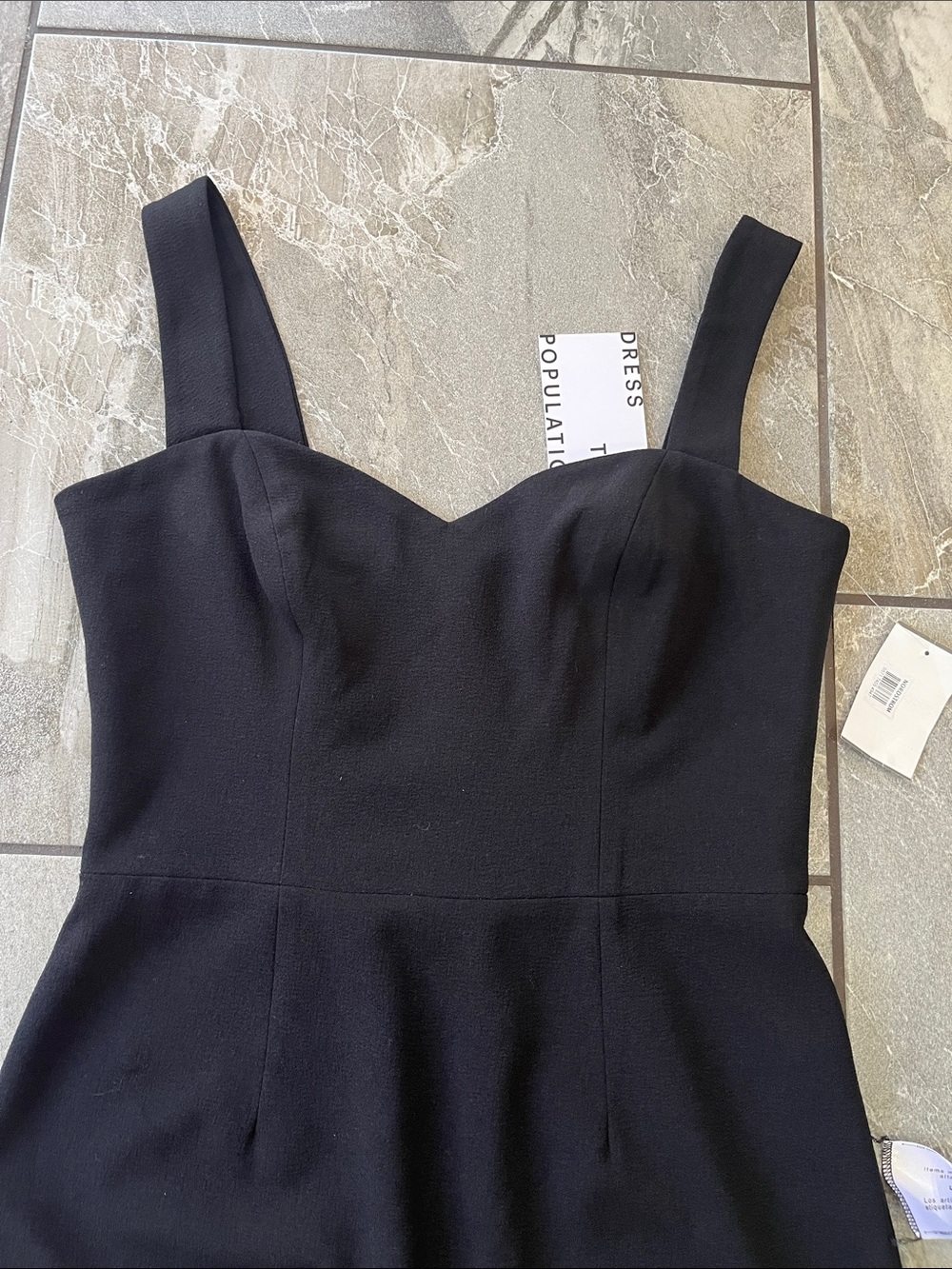 🖤 NWT Dress The Population Nicole Sweetheart Neck Black Size Medium Cocktail - Picture 5 of 9